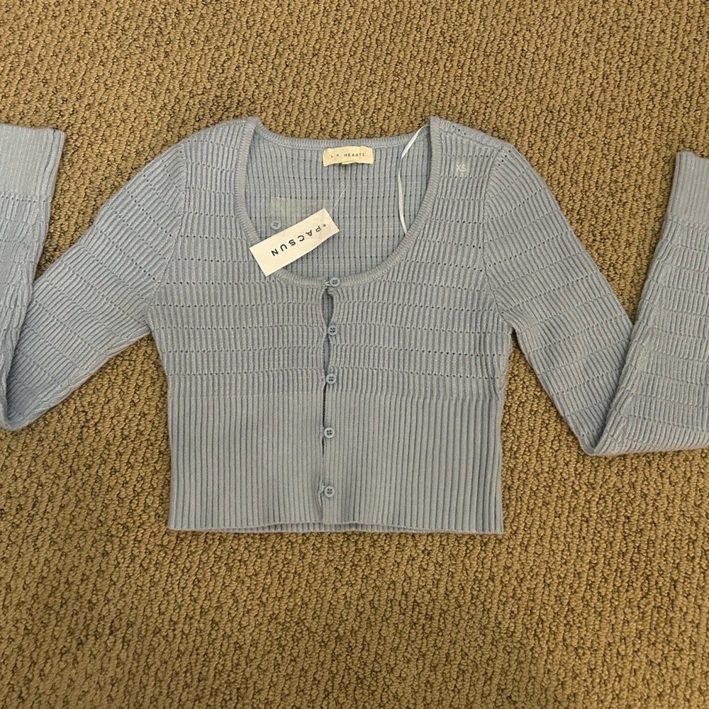 LA HEARTS knit sweater in light blue